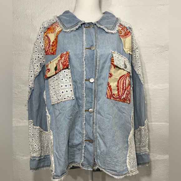 POL PATCHWORK BUTTON SHIRT - Picture 9 of 16